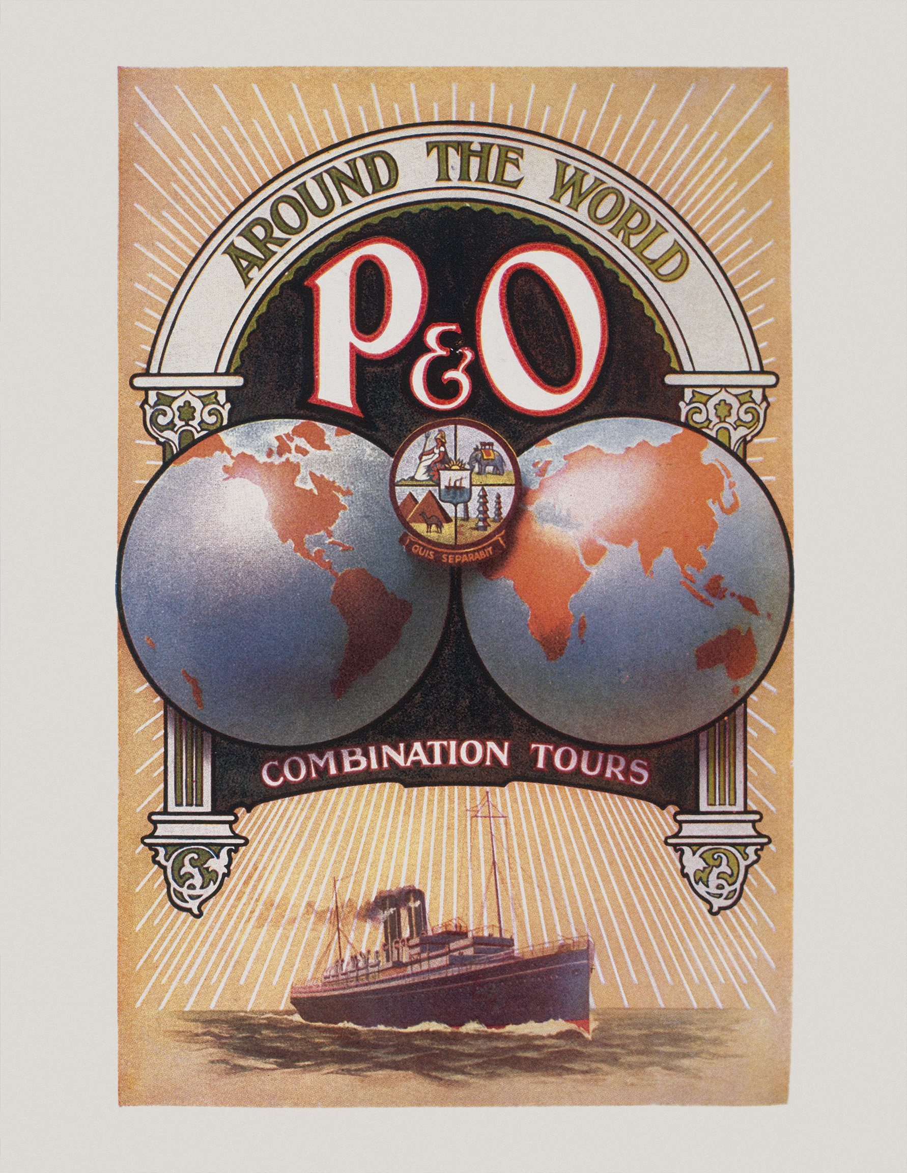 Original brochure for P&O’s sailing schedules and ‘Combination Tours’, issued in 1914. jpg
