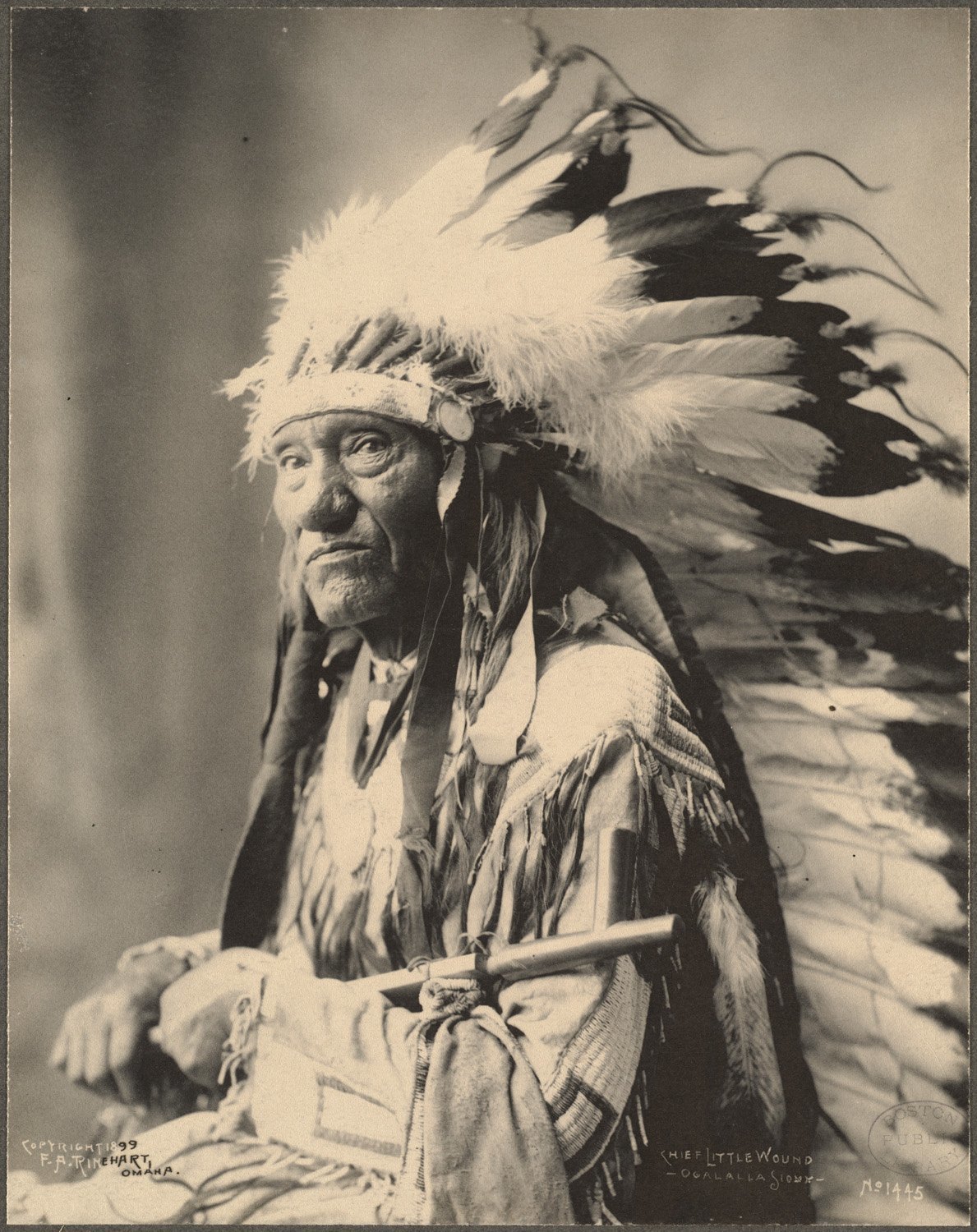 Chief Little Wound, Ogalalla Sioux, 1899. (Photo by Frank A. Rinehart)