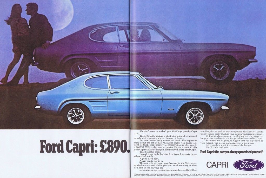 'The Car You Always Promised Yourself' - Ford Capri ads from 1969 -1986 ...