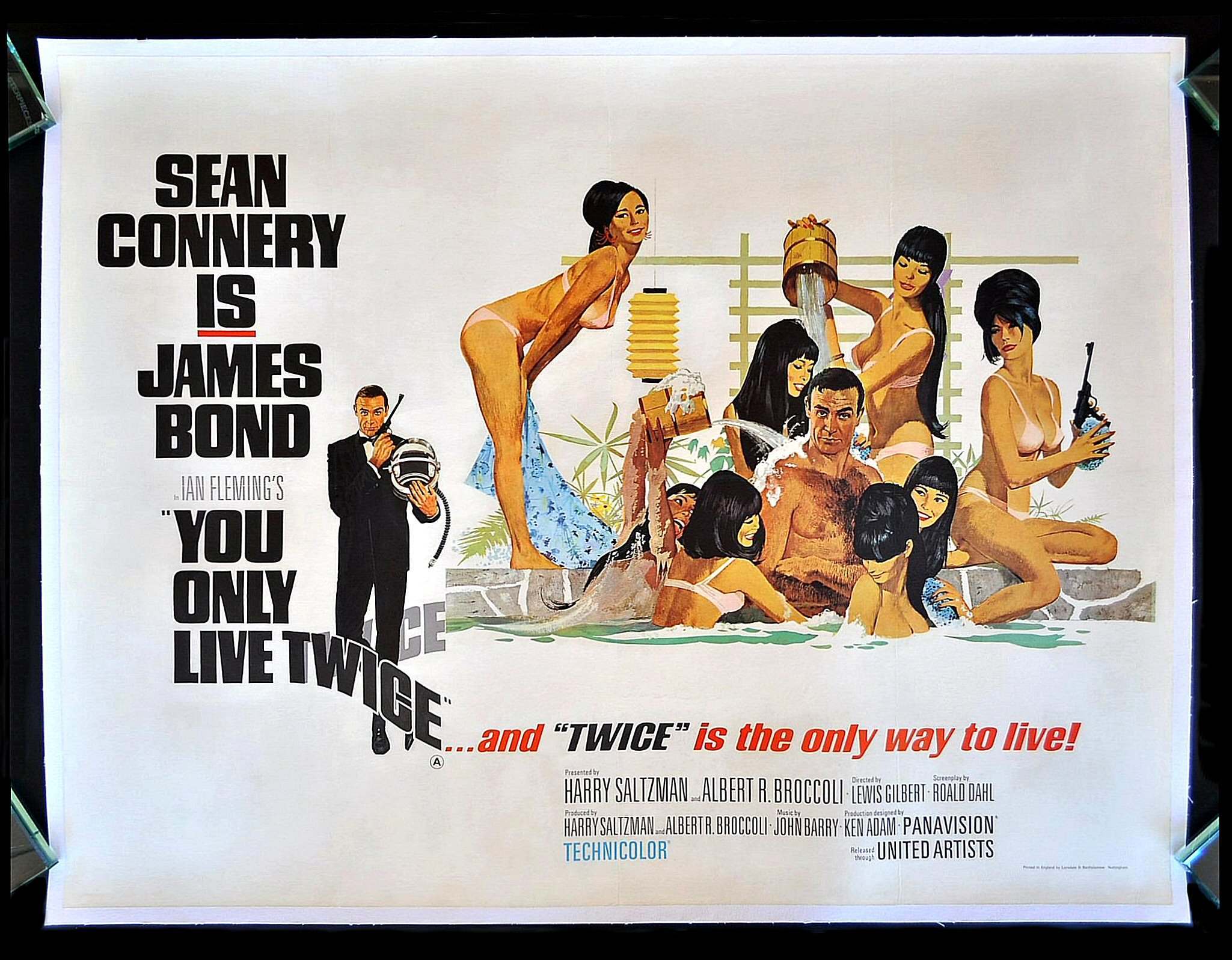 You Only Live Twice Bond bathing with lovelies poster