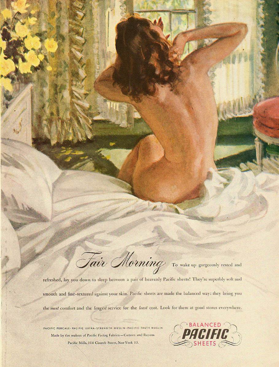 1946 Vintage ad for Pacific Sheets