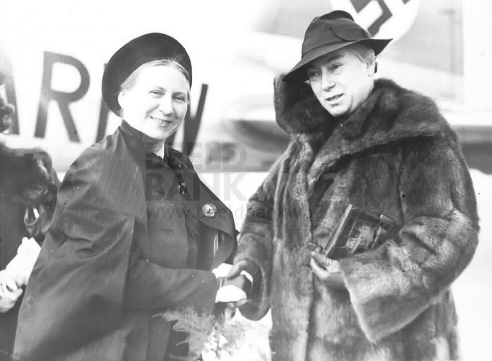 Gertrud Scholtz-Klink with wife of German Ambassador