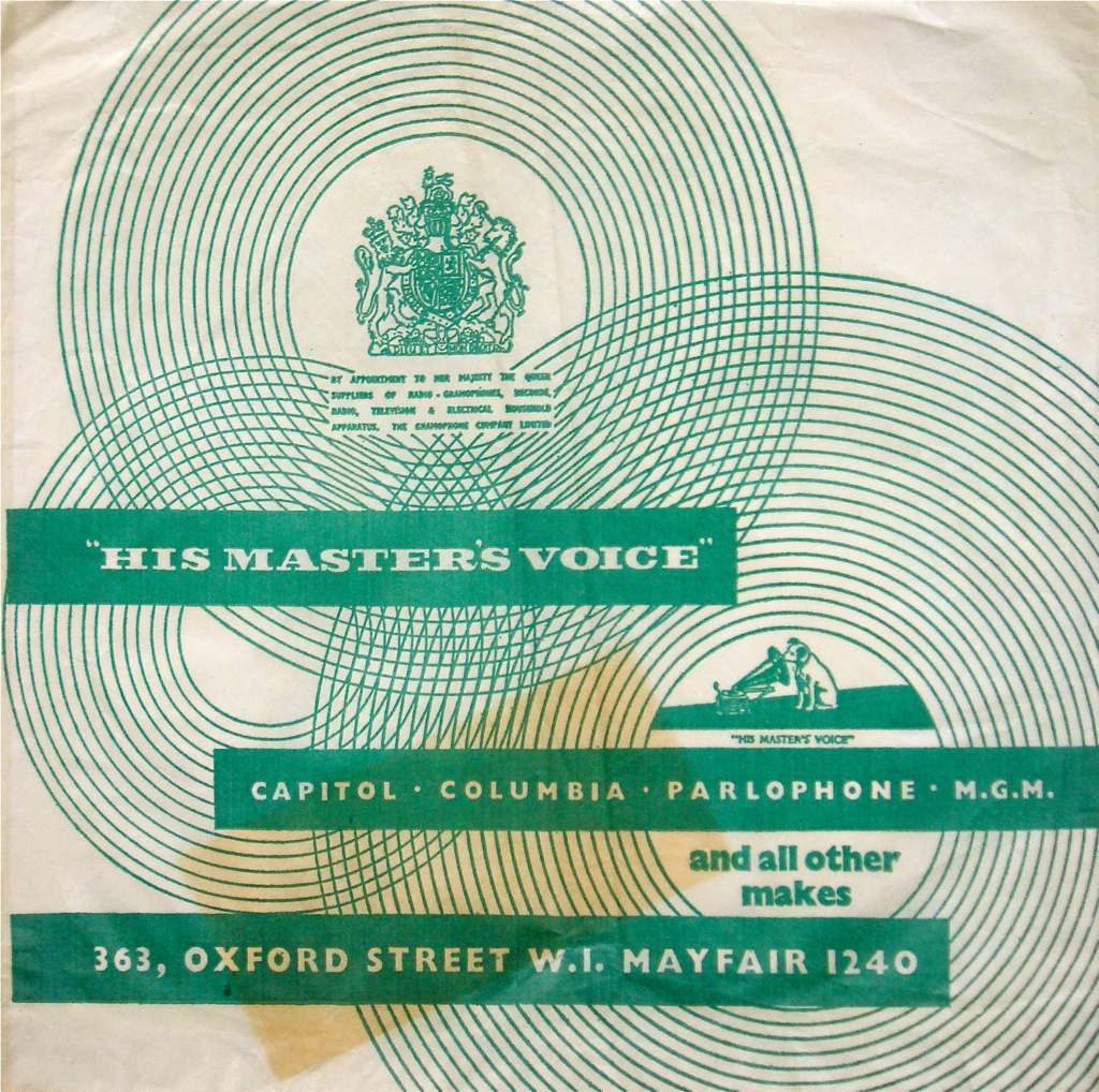HMV Record Shop, Oxford Street, London, 45 bag