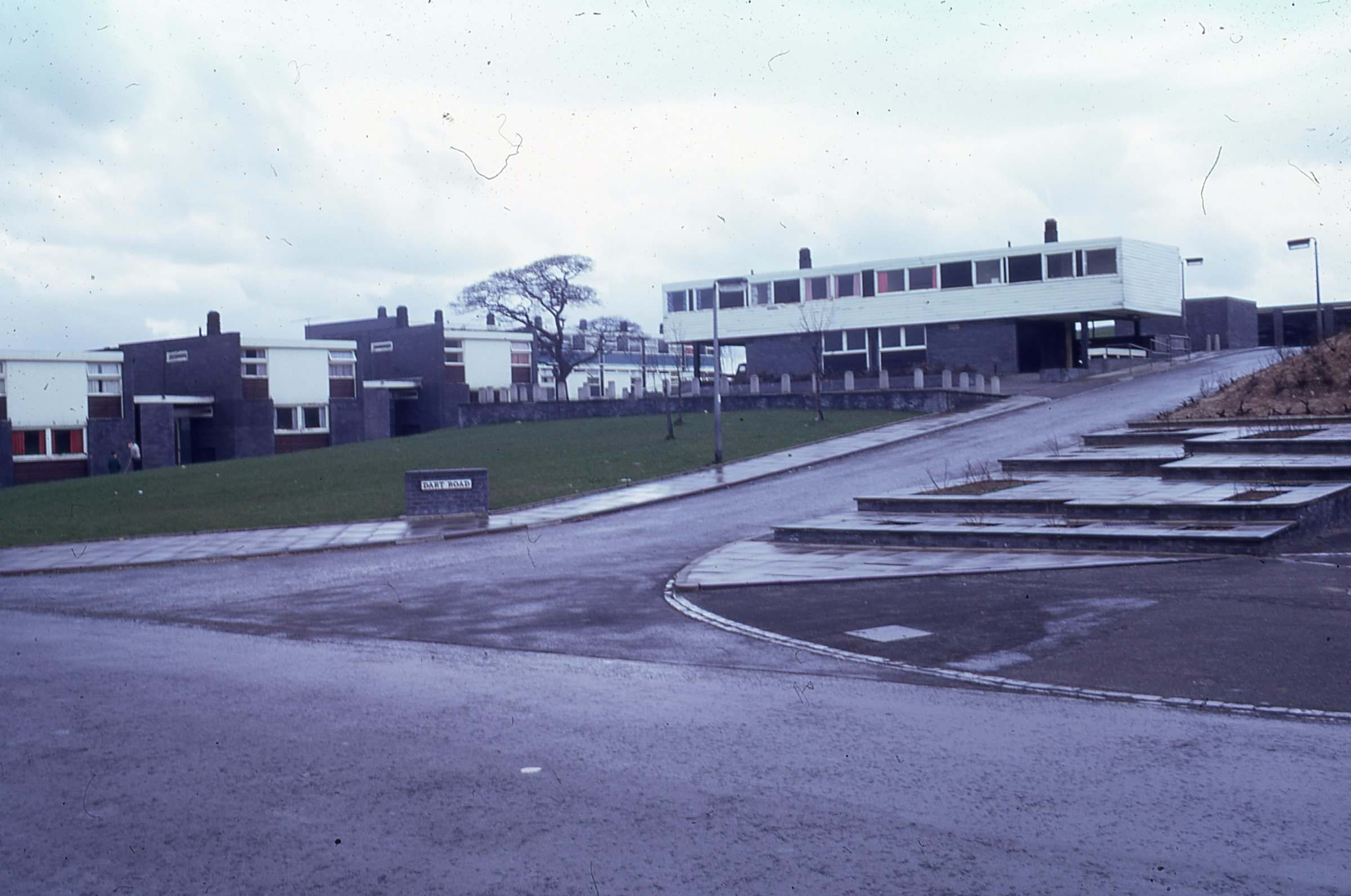 Housing designed by architect Victor Pasmore around 1970 in Peterlee New Town