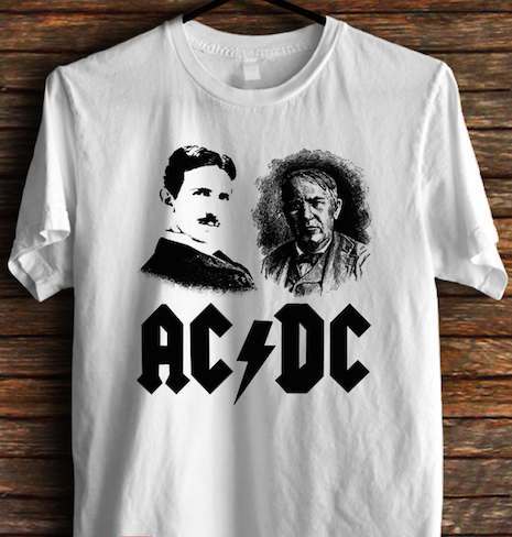 tesla t-shirt acdc