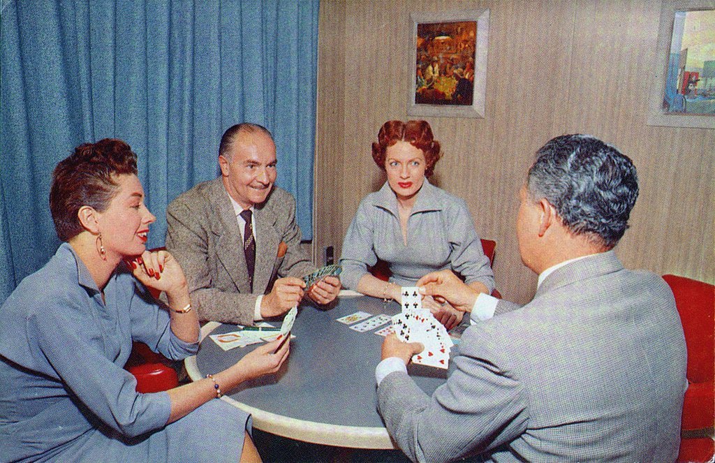 union pacific railroad observation lounge card players
