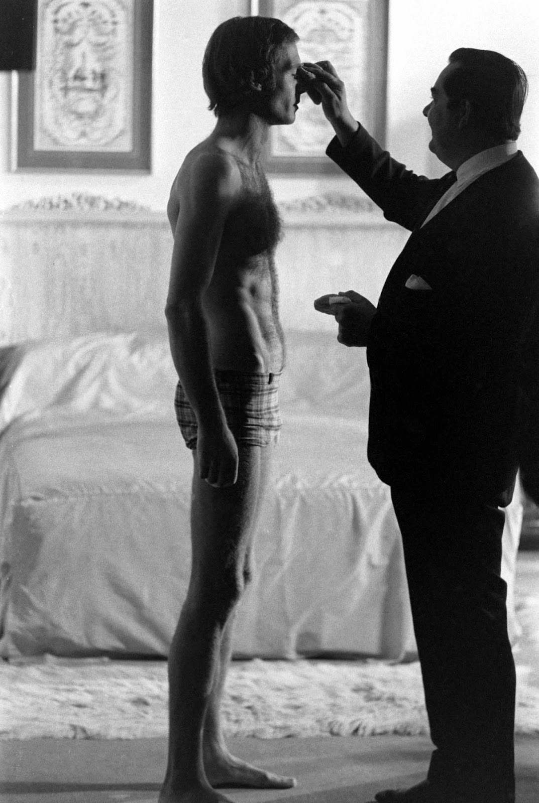 James Bond audition candidate John Richardson (left), in profile, 1967 audition.