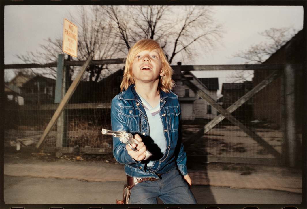 Flashed Boy in Blue Jacket With Six Shooter, 1974.