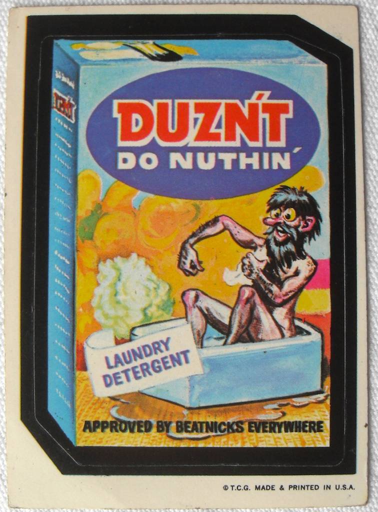1973 Wacky Packages Stickers 1st Series DUZN'T DETERGENT
