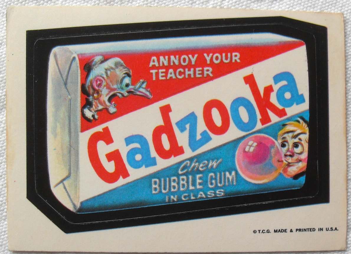 1973 Wacky Packages Stickers 1st Series GADZOOKA GUM