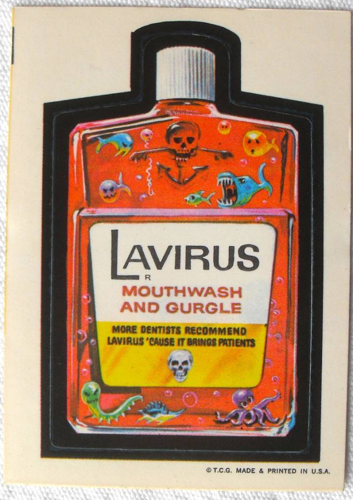 1973 Wacky Packages Stickers 1st Series LAVIRUS