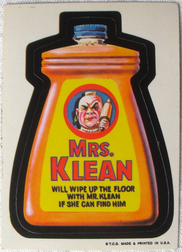1973 Wacky Packages Stickers 1st Series MRS. KLEAN