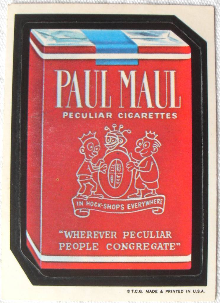1973 Wacky Packages Stickers 1st Series PAUL MAUL