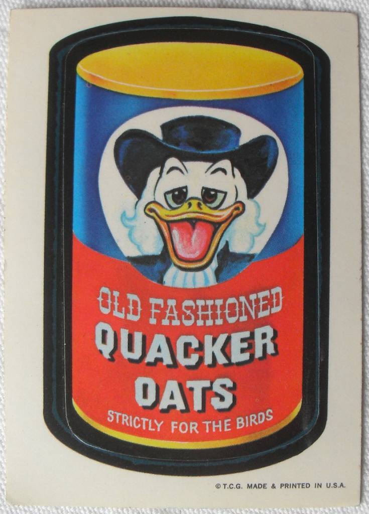 1973 Wacky Packages Stickers 1st Series QUACKER OATS