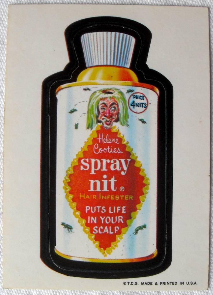 1973 Wacky Packages Stickers 1st Series SPRAY NIT