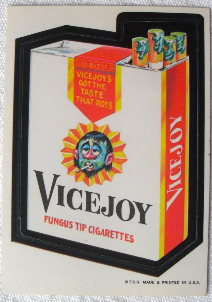 1973 Wacky Packages Stickers 1st Series VICEJOY CIGARETTES