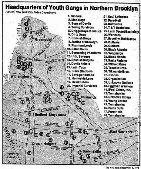 new york gangs 1974 map