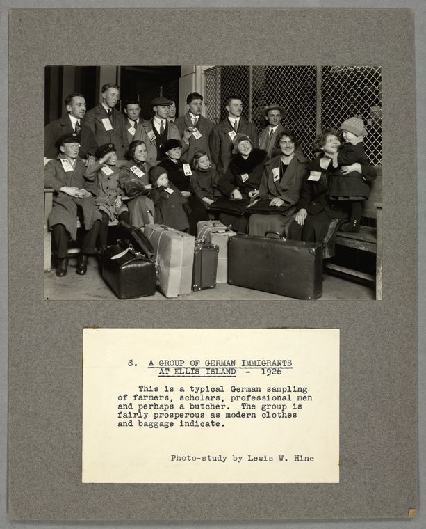 A group of German immigrants at Ellis Island, 1926