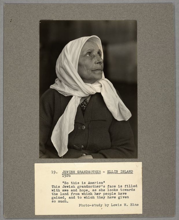 Jewish grandmother, Ellis Island, 1926