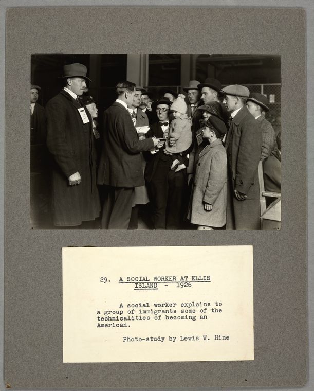 A social worker at Ellis Island, 1926