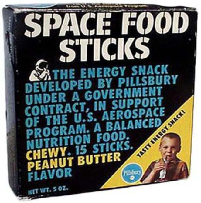 astronaut snacks from the 70s