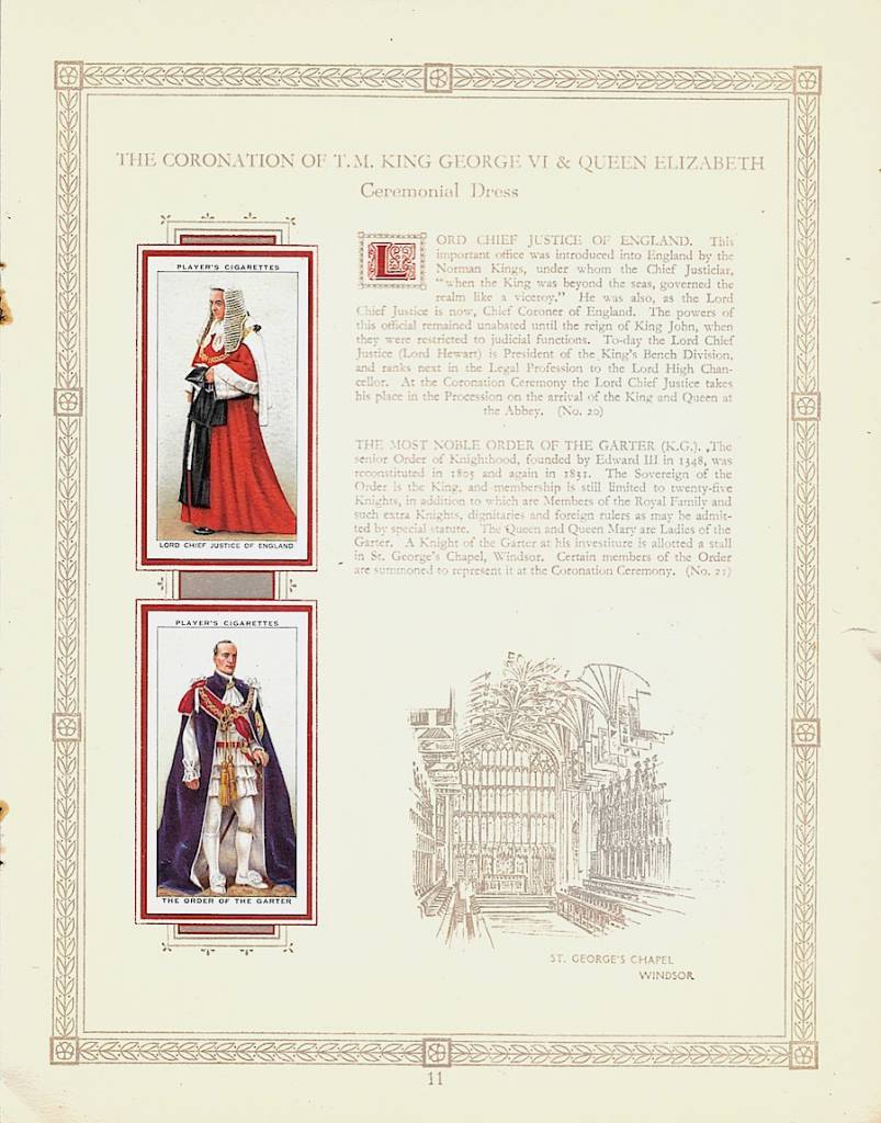 Cigarette Cards Celebrating The Coronation of HM King George & HM Queen ...