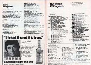 TV GUIDE: OCT. 6-12, 1973 - Flashbak