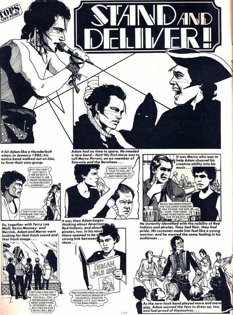 Adam And The Ants comic 1980s Adam Ant