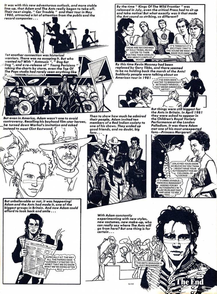 Adam And The Ants comic 1980s Adam Ant