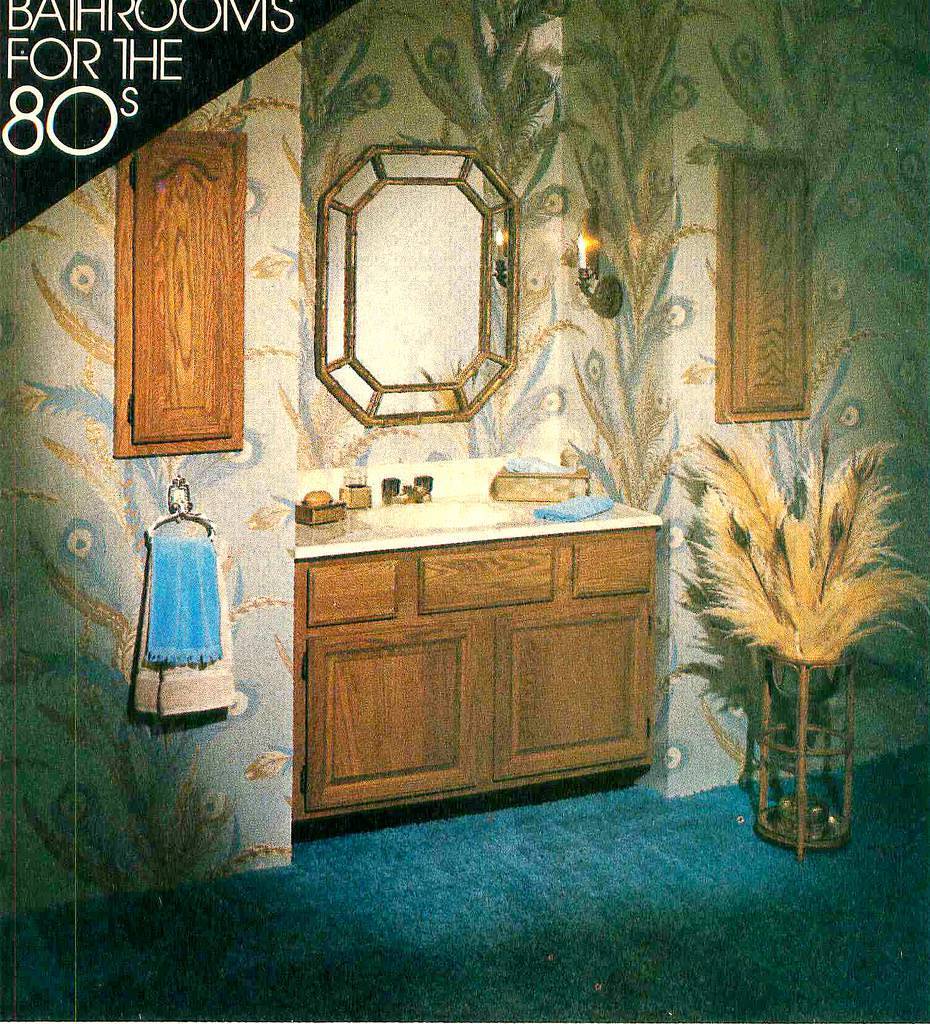 vintage bathroom 1980