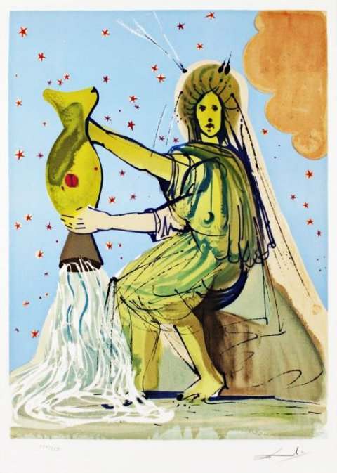 Salvador Dalí Twelve Signs of the Zodiac Aquarius