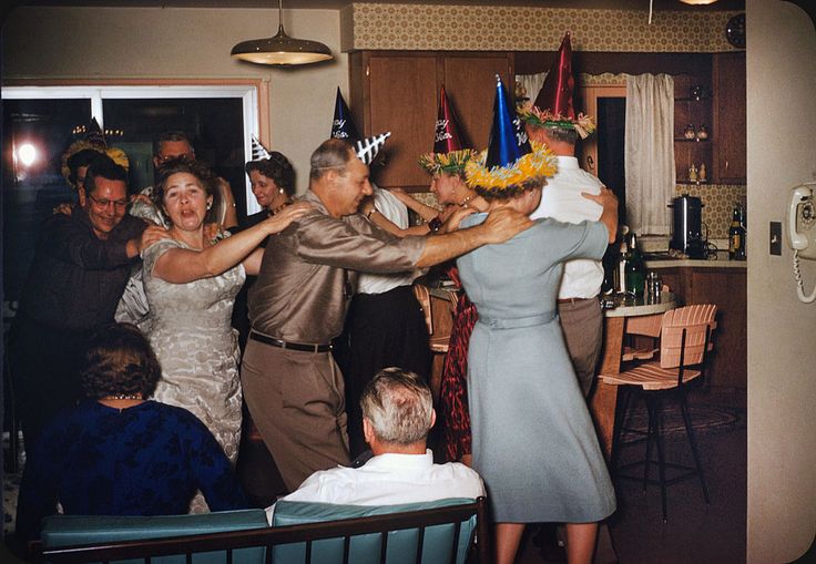 new years eve party retro vintage dancing drinking