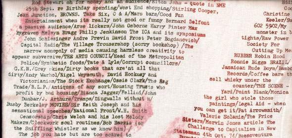 //Point Blank (sic) appears on the "right" side of the You're Gonna Wake Up t-shirt, 1974.//