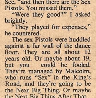 Sex Pistols: The First Time The Media Mentioned Them (1975)