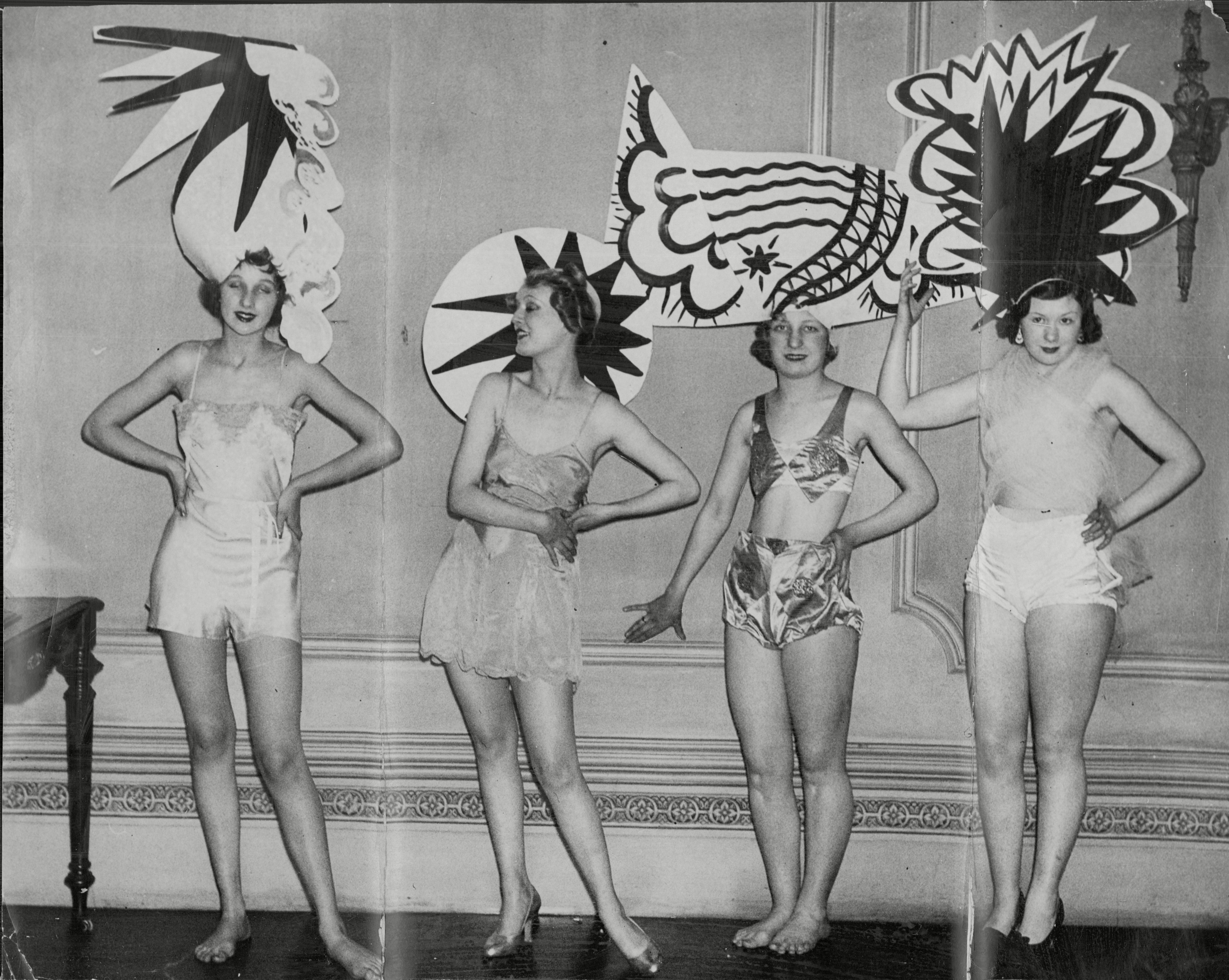 Dancers Wearing Headdresses At The Chelsea Arts Ball. 21 Dec 1933