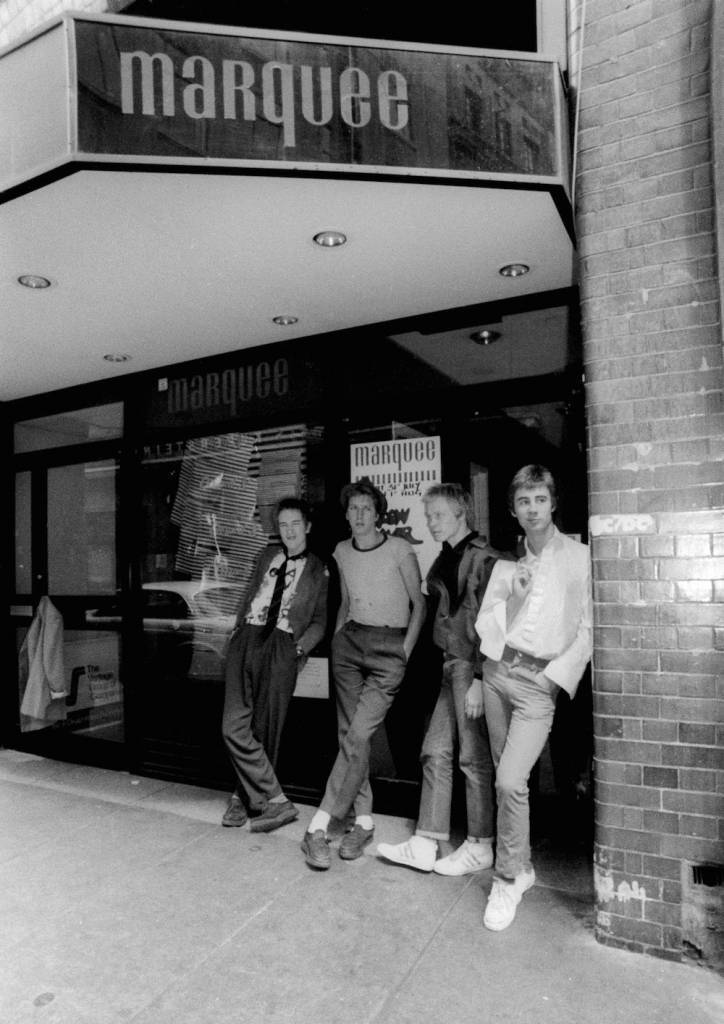 Mandatory Credit: Photo by Ray Stevenson/REX Shutterstock (581295a) Sex Pistols - Johnny Rotten, Steve Jones, Paul Cook and Glen Matlock, Wardour Street. 197 Various
