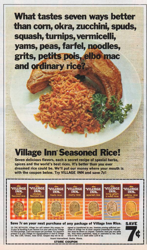 Village Inn Rice 1969