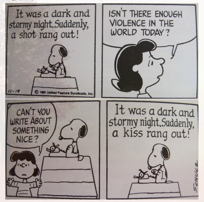 snoopy good writing is hard work