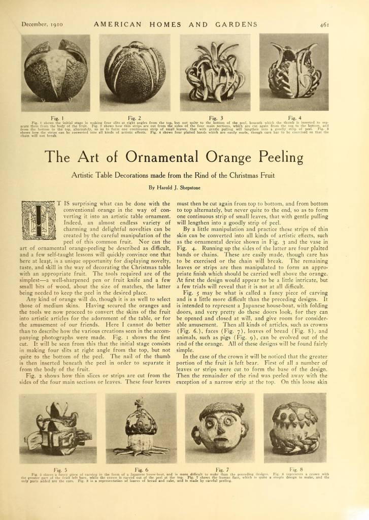 The Art of Ornamental Orange Peeling (1910) 1