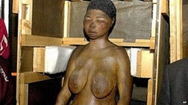 A cast of Sarah Baartman's body and her remains were returned to South Africa in 2002 by France
