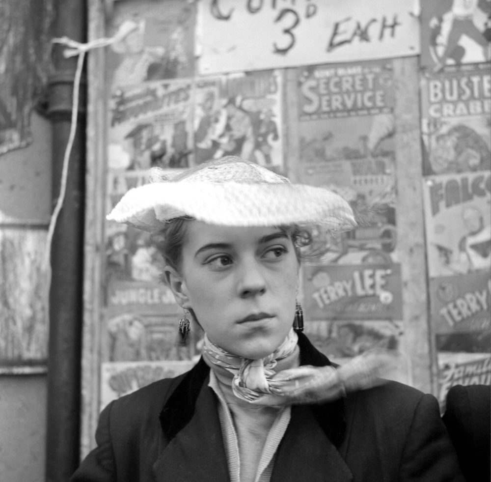 Photo by Ken Russell - January 1955 The last of the Teddy Girls Iris Thornton of Plaistow in front of a comic stall. ©2006 TopFoto/Ken Russell