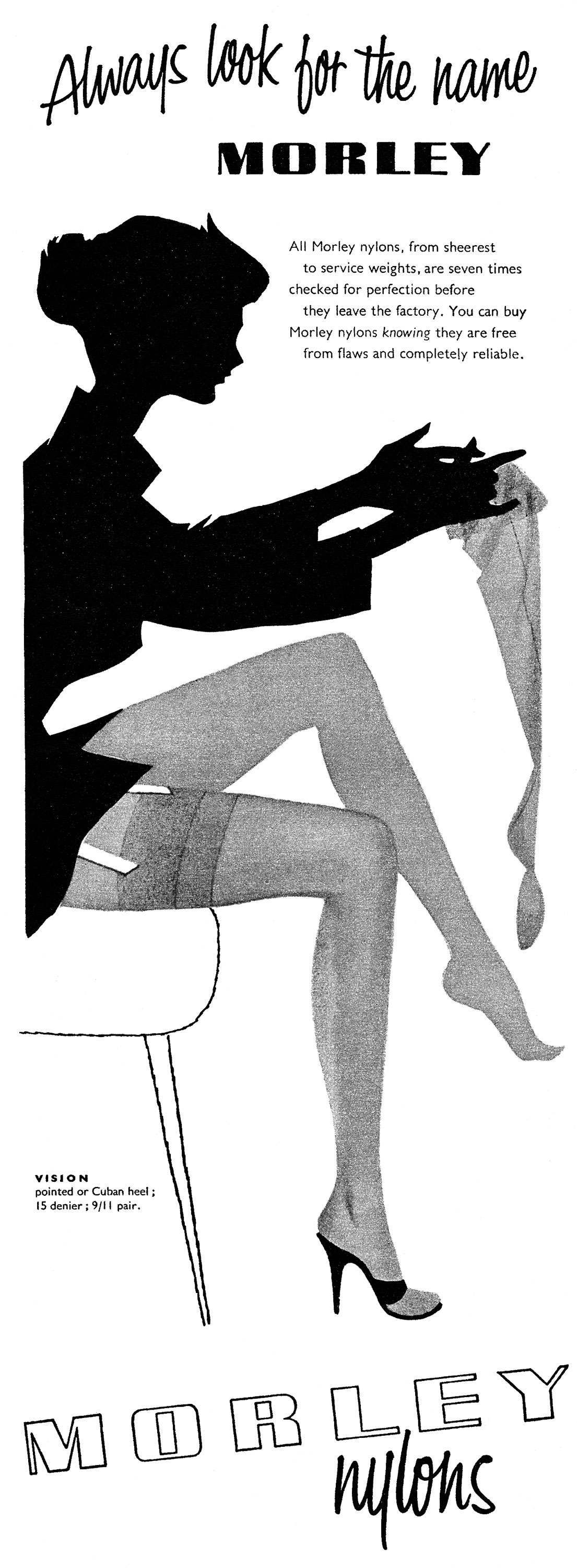 1956 Morley Nylons ad