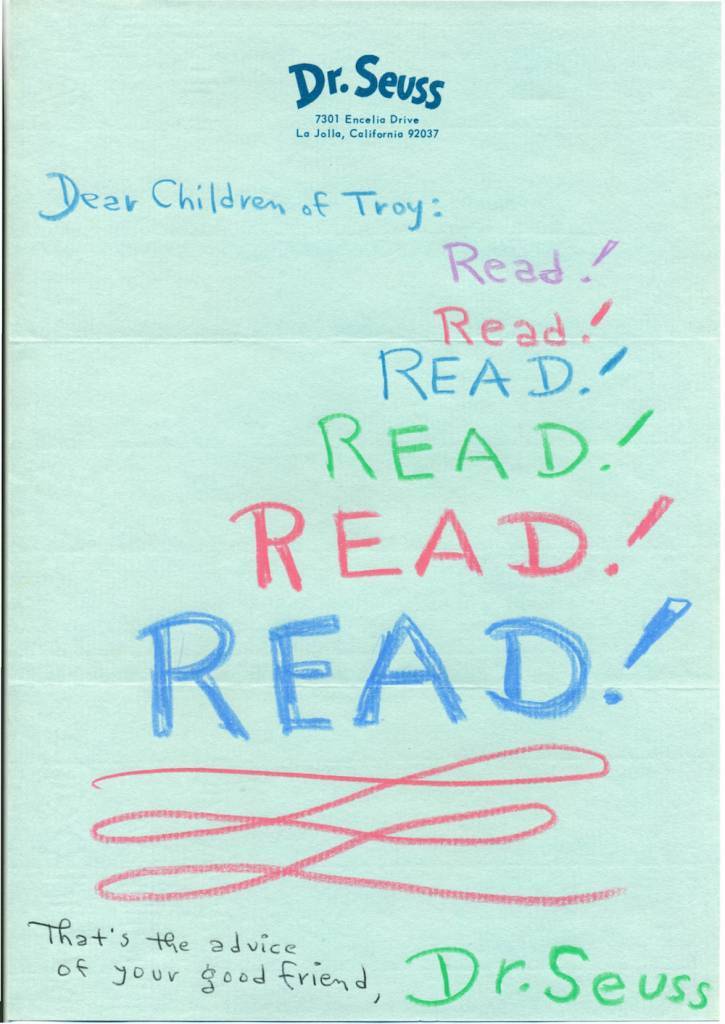 Children of TRoy letter library Seus
