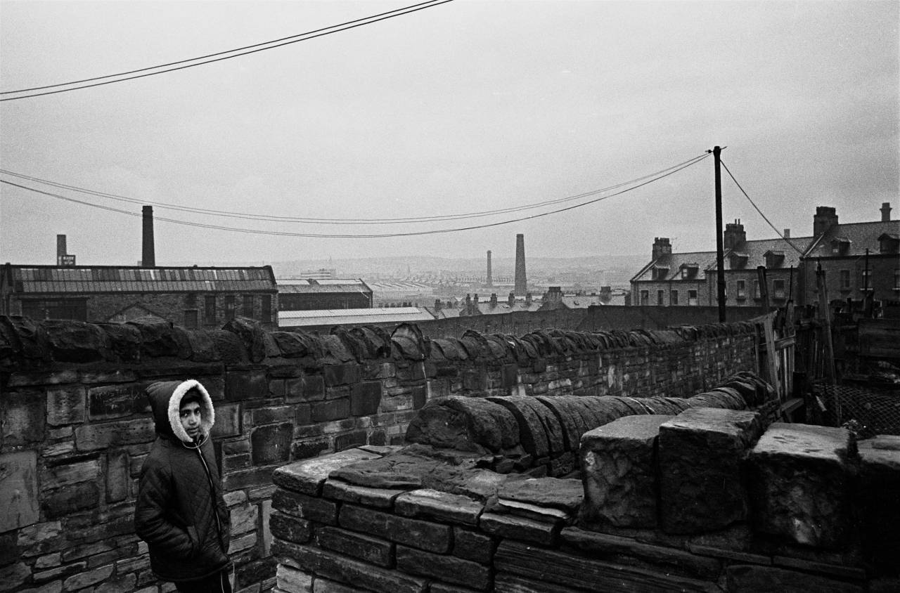Boy in a Bradford alleyway, 1969 27-36