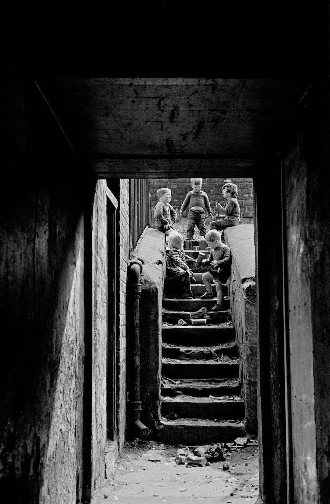 Children at play in a Maryhill tenement 1971