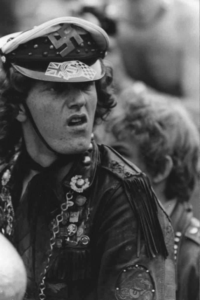 A member of the Hell's Angels at the Rolling Stones Concert held in Hyde Park, London. (Photo by Reg Burkett/Getty Images)