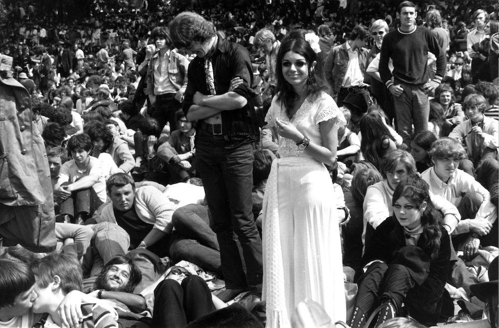 14th July 1969: Festival-goers at the Hyde Park rock concert, London. (Photo by Evening Standard/Getty Images)