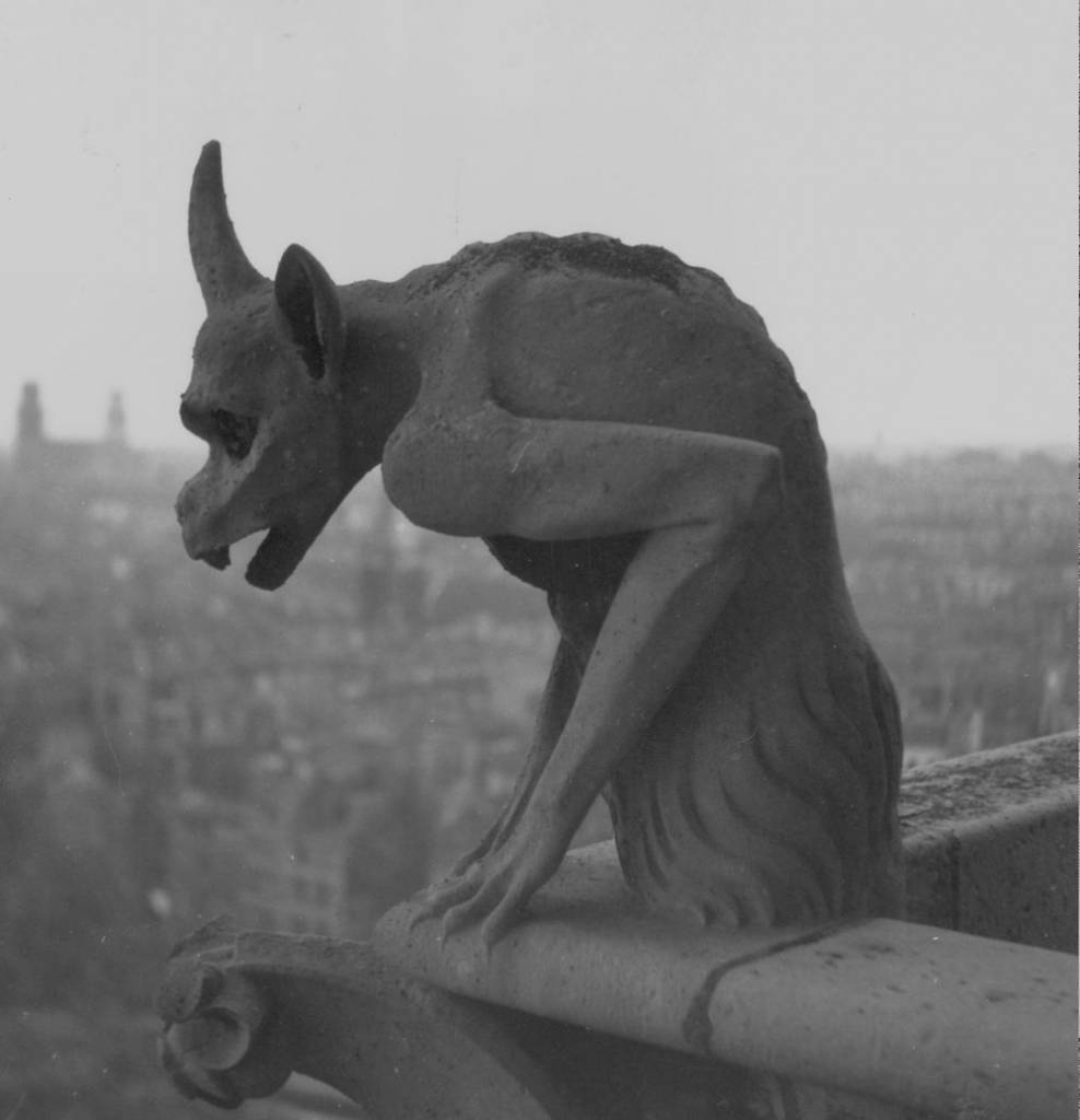 circa 1930: A Gargoyle on the cathedral of Notre Dame on the Ile de la Cite in central Paris. (Photo by Edward Charles Le Grice/Le Grice/Getty Images)