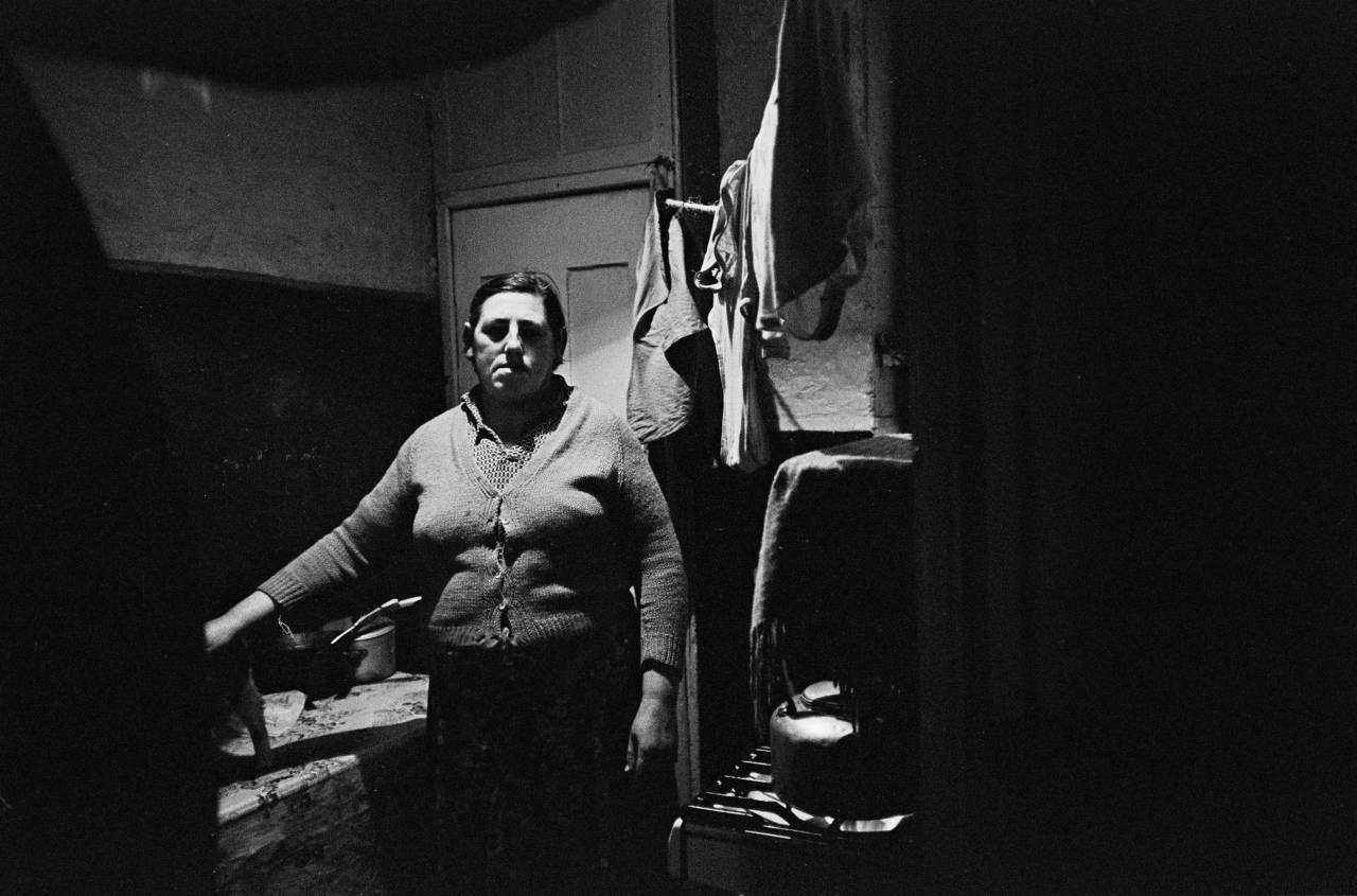 Kitchen of a basement flat Wandsworth 1970