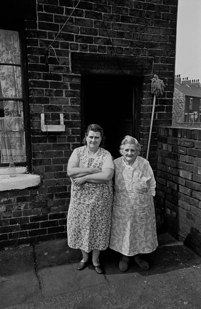 Mother and daughter, Sheffield backyard 1969 